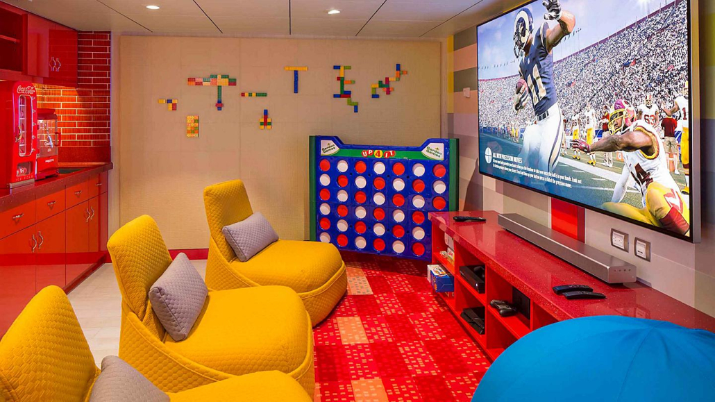 Sala de jogos no Quarto do Symphony of the Seas